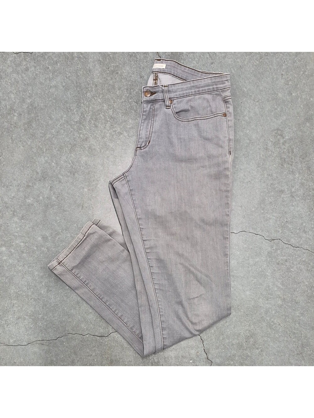 Eileen Fisher Plain Silver Jeans